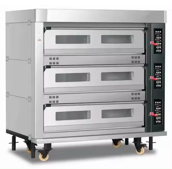 Commercial Industrial bakery electric bread baking ovens pizza oven 1 Deck 2 Trays Baking Oven