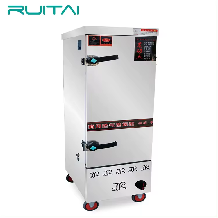 RUITAI commercial steamer machine three deck electric gas seafood steamer cabinet