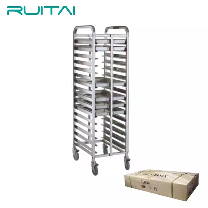 Stainless Steel pan tray bread trolley Dessert Bakery Cooling Tray Rack Bread Trolley for Kitchen bread trolley