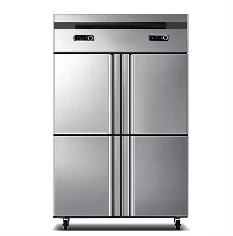 RUITAI Factory selling professional stainless steel kitchen freezer modern Double temperature 4-door freezer refrigerator